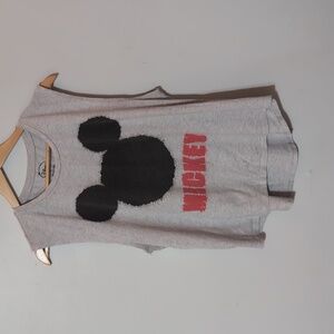 Disney Mickey Mouse Gray Muscle Tank Top